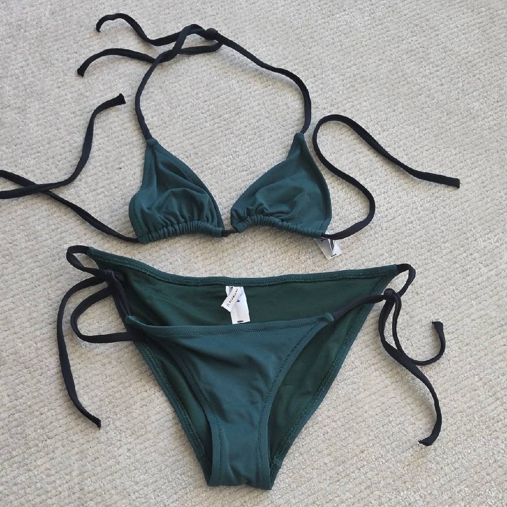 Solid & Striped Deep Teal Bikini Set - image 1